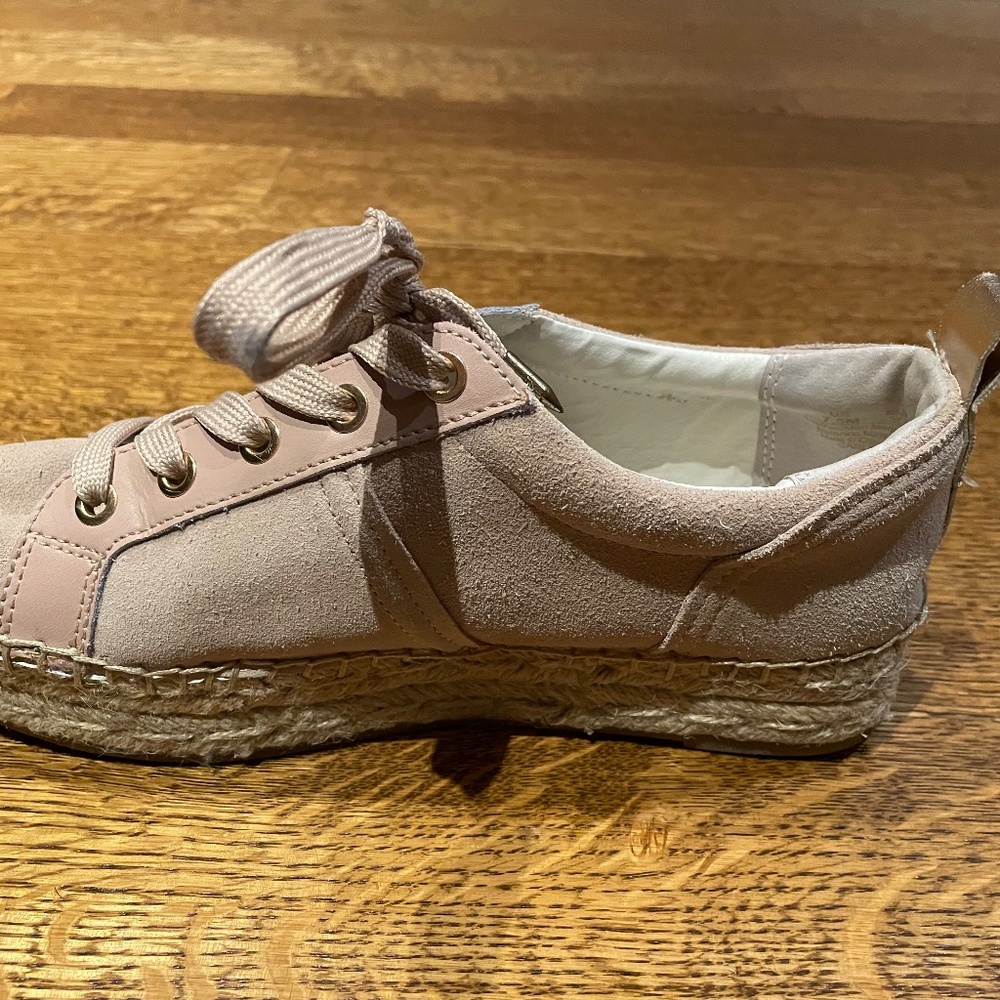 Sam Edelman Espadrille Wedge Shoe -Blush suede - Picture 2 of 12
